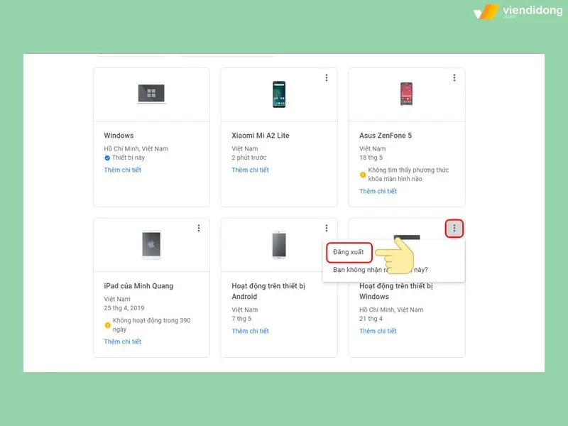 Bảo mật tài khoản Google trên nhiều thiết bị