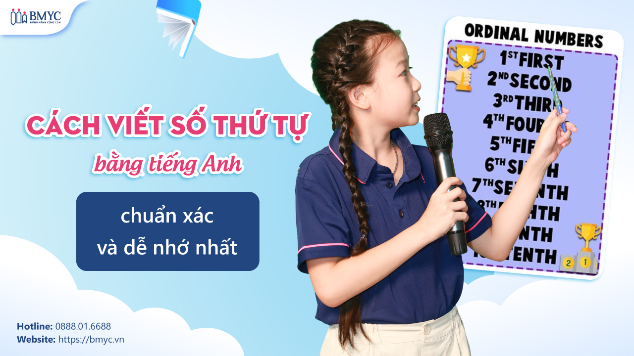Bảng số thứ tự tiếng Anh từ 1 đến 100