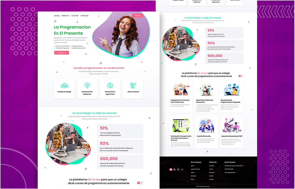 Mẫu landing page tối ưu cho quảng cáo khóa học đào tạo với nút CTA rõ ràng