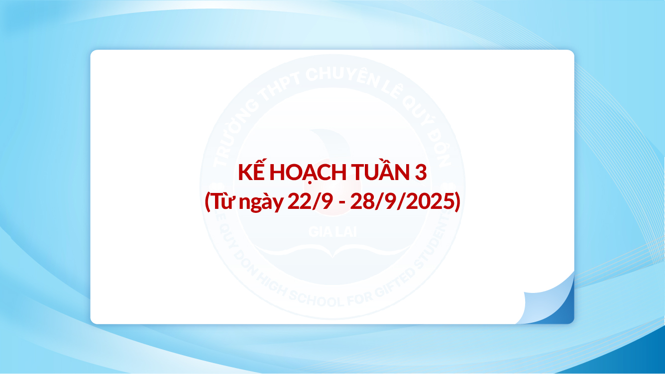 Lịch học trong tuần
