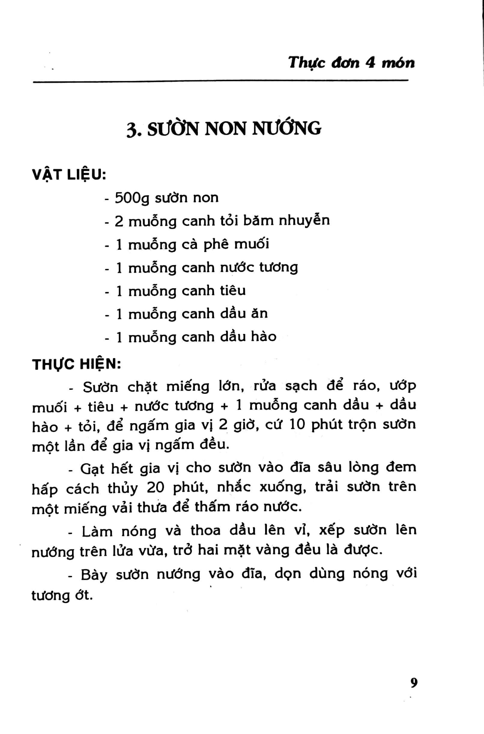 Thực đơn món ăn đa dạng