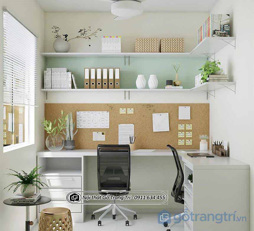 Góc học tập gọn gàng