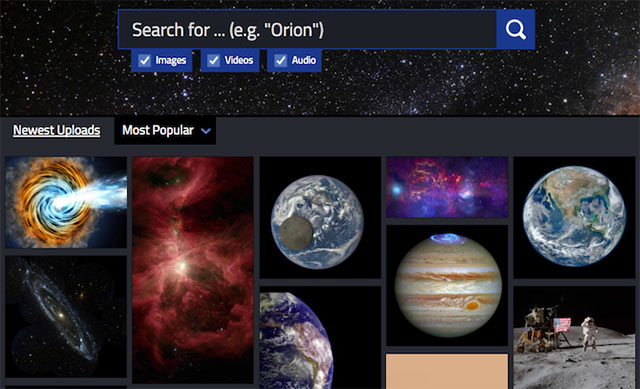 Thư viện ảnh NASA giúp tìm tư liệu khoa học vũ trụ chất lượng cao