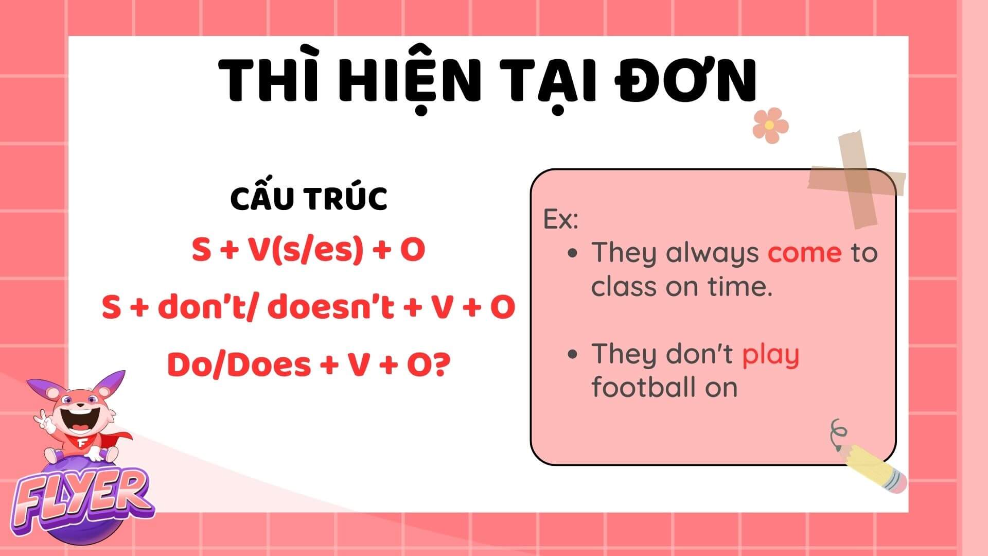 Bảng từ vựng và cấu trúc