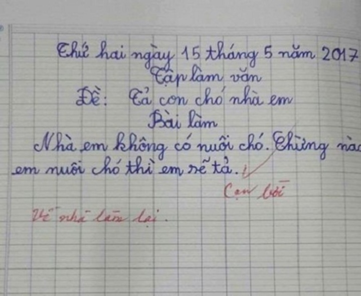 Người học chuẩn bị bài mẫu