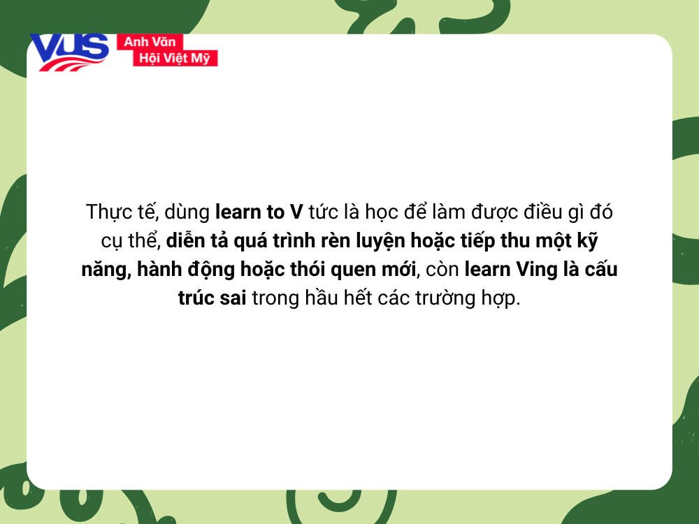 Learn to V hay V-ing? Quy tắc