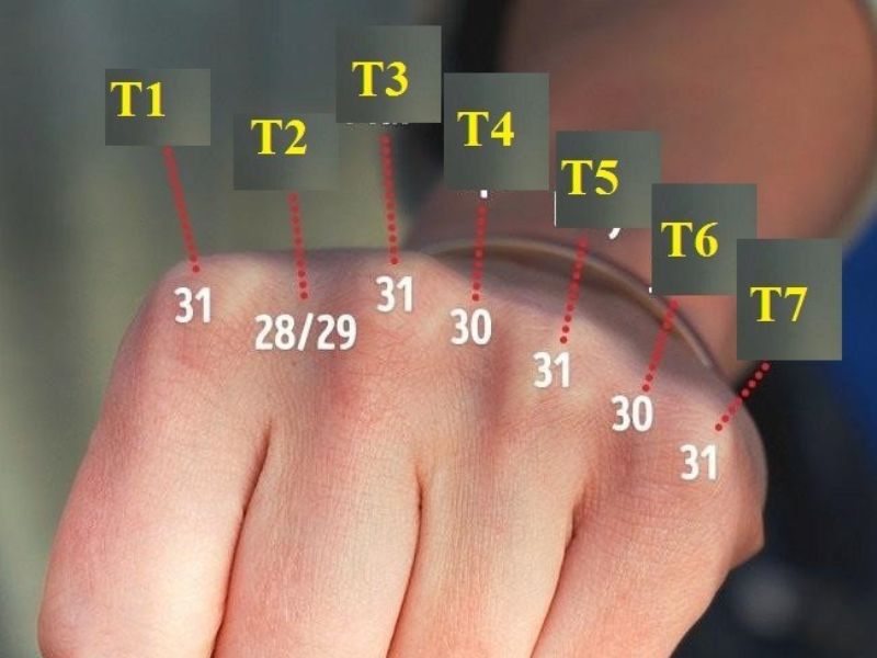 Bảng 12 tháng tiếng Anh