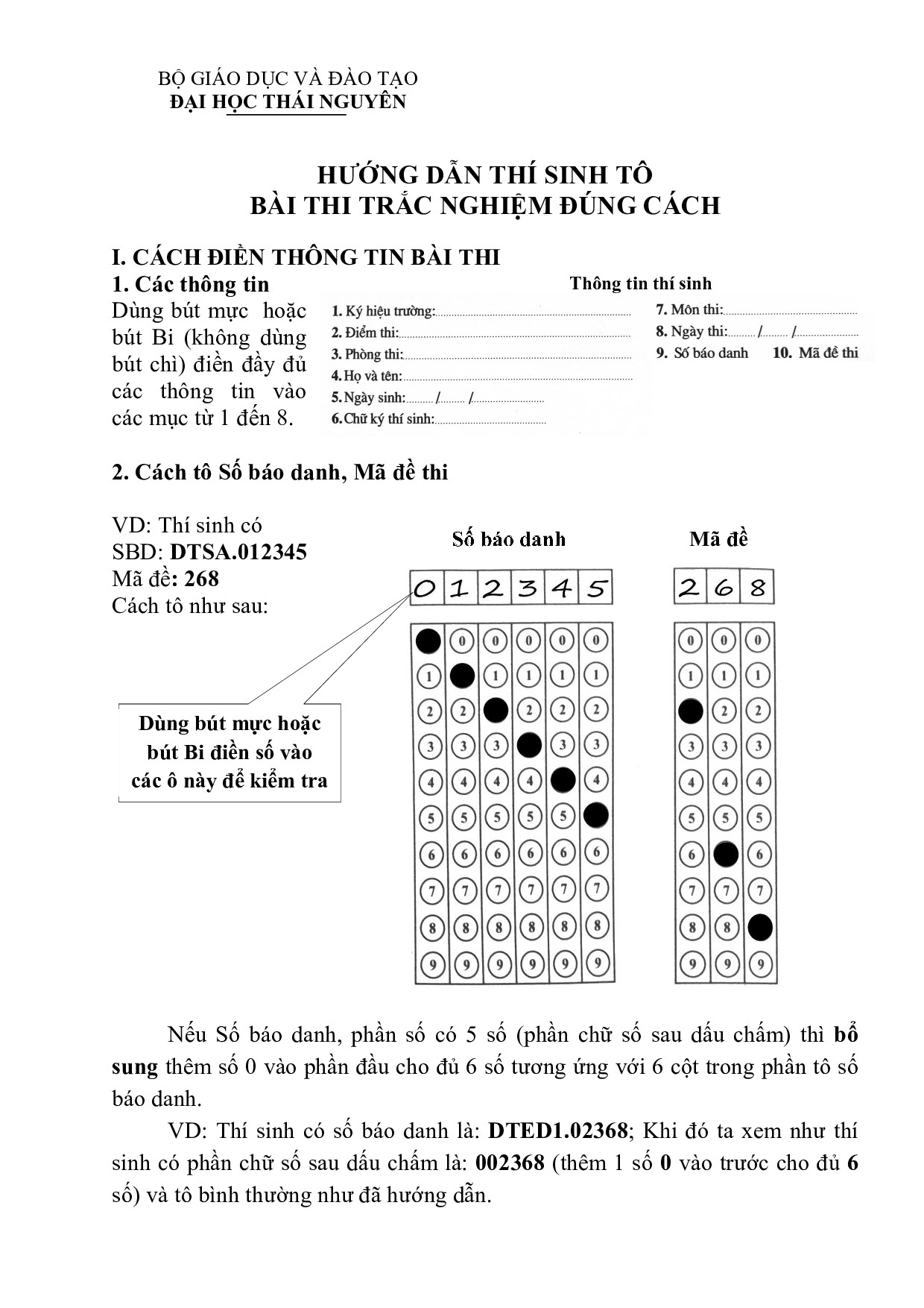Quy trình làm bài trắc nghiệm