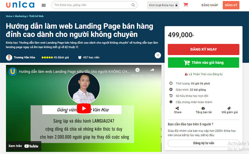 Landing page tùy chỉnh cho từng nhóm từ khóa