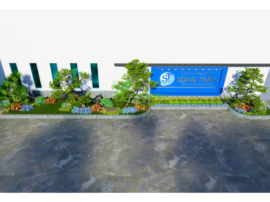 Cây xanh trước cửa nhà