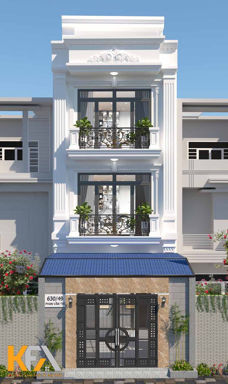 Mặt tiền nhà ống thoáng sáng