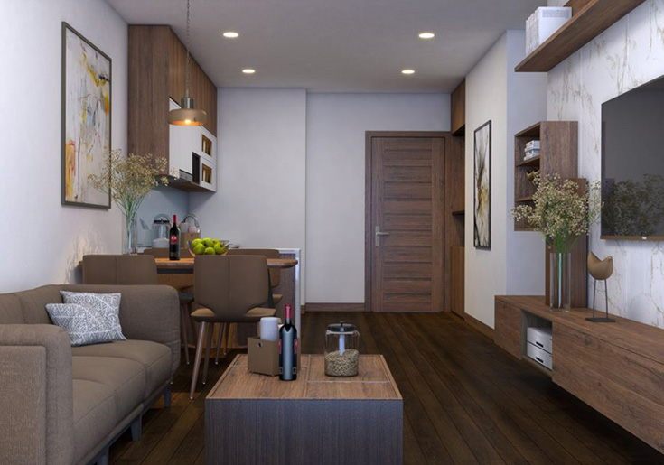 Bố trí phòng khách gọn gàng