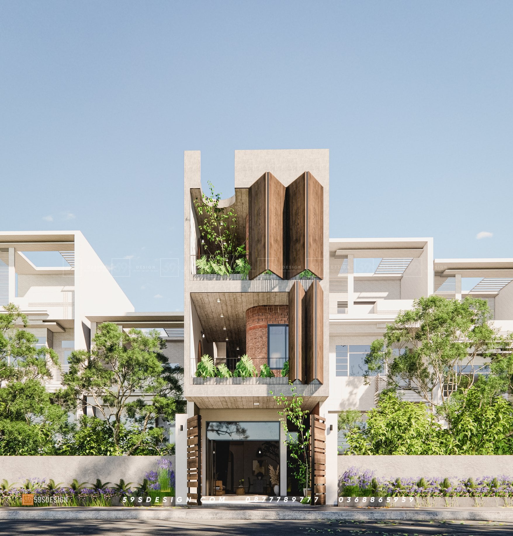 Mặt tiền nhà ống hướng tây bắc
