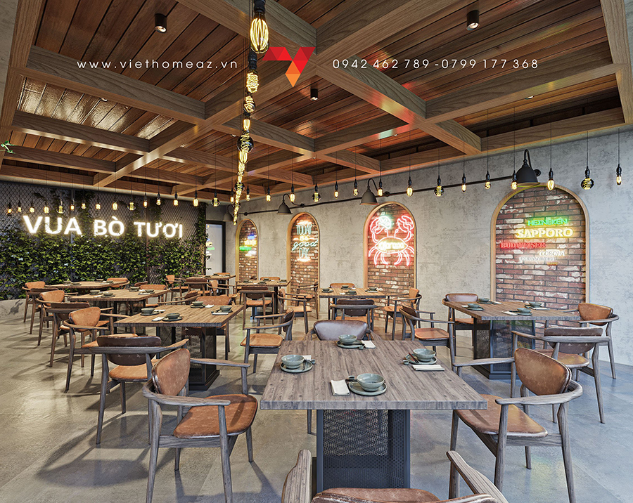 Không gian nhà hàng truyền thống Hà Nội