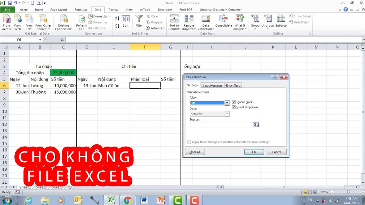 Quản lý tiền hàng tháng