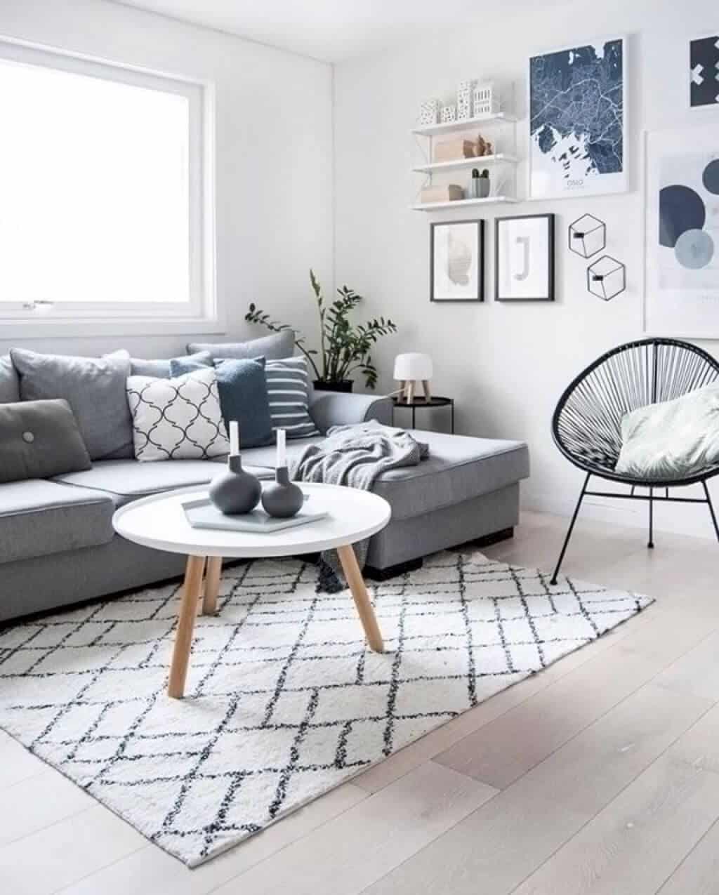Phòng khách Bắc Âu gọn nhẹ