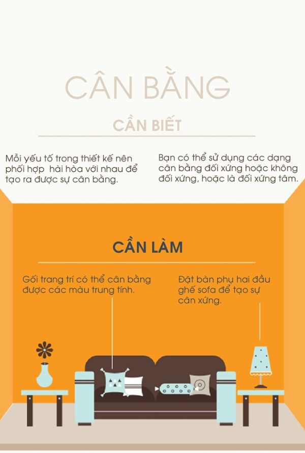 Bố cục nội thất gọn gàng