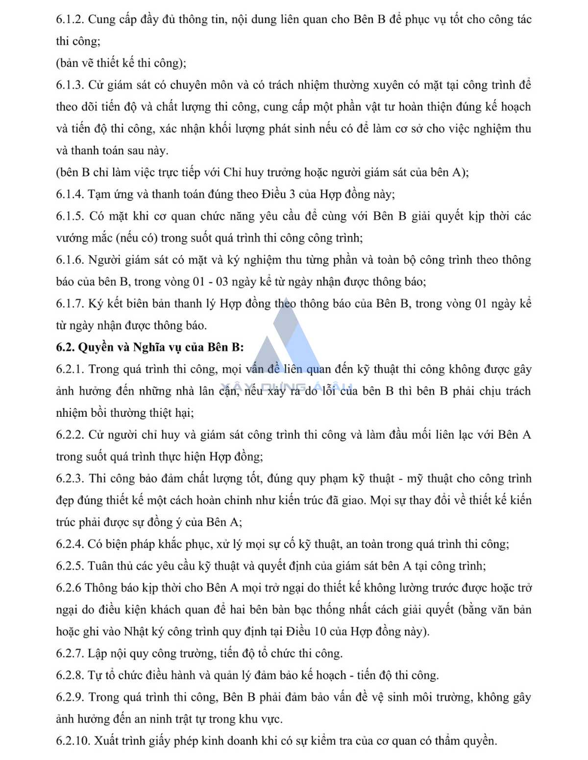 Mẫu hợp đồng xây nhà ở