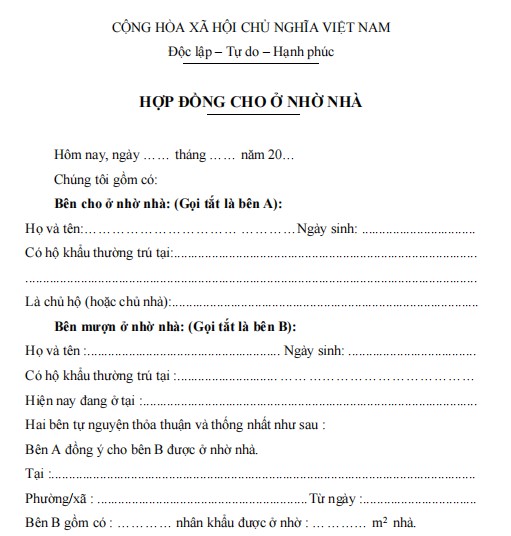 Ảnh minh họa hợp đồng nhà đất