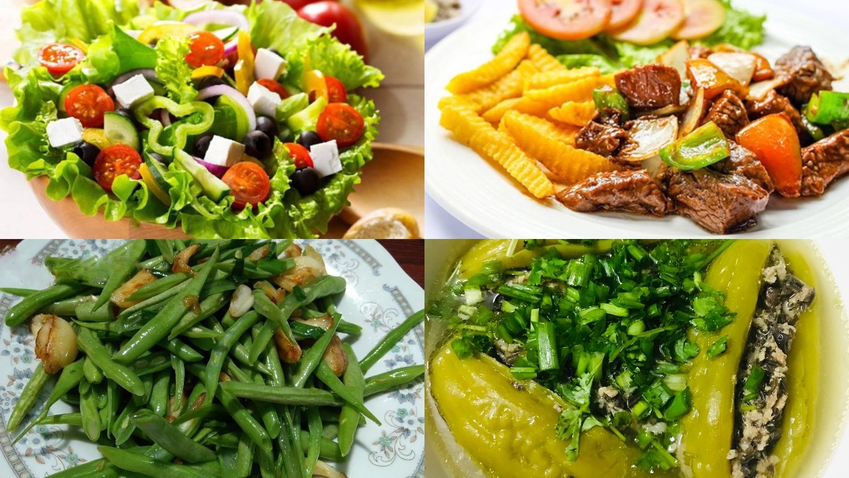 Nguyên liệu tươi ngon chuẩn bị cho bữa ăn gia đình