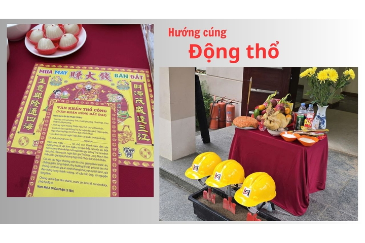 Xem hướng trước khi động thổ