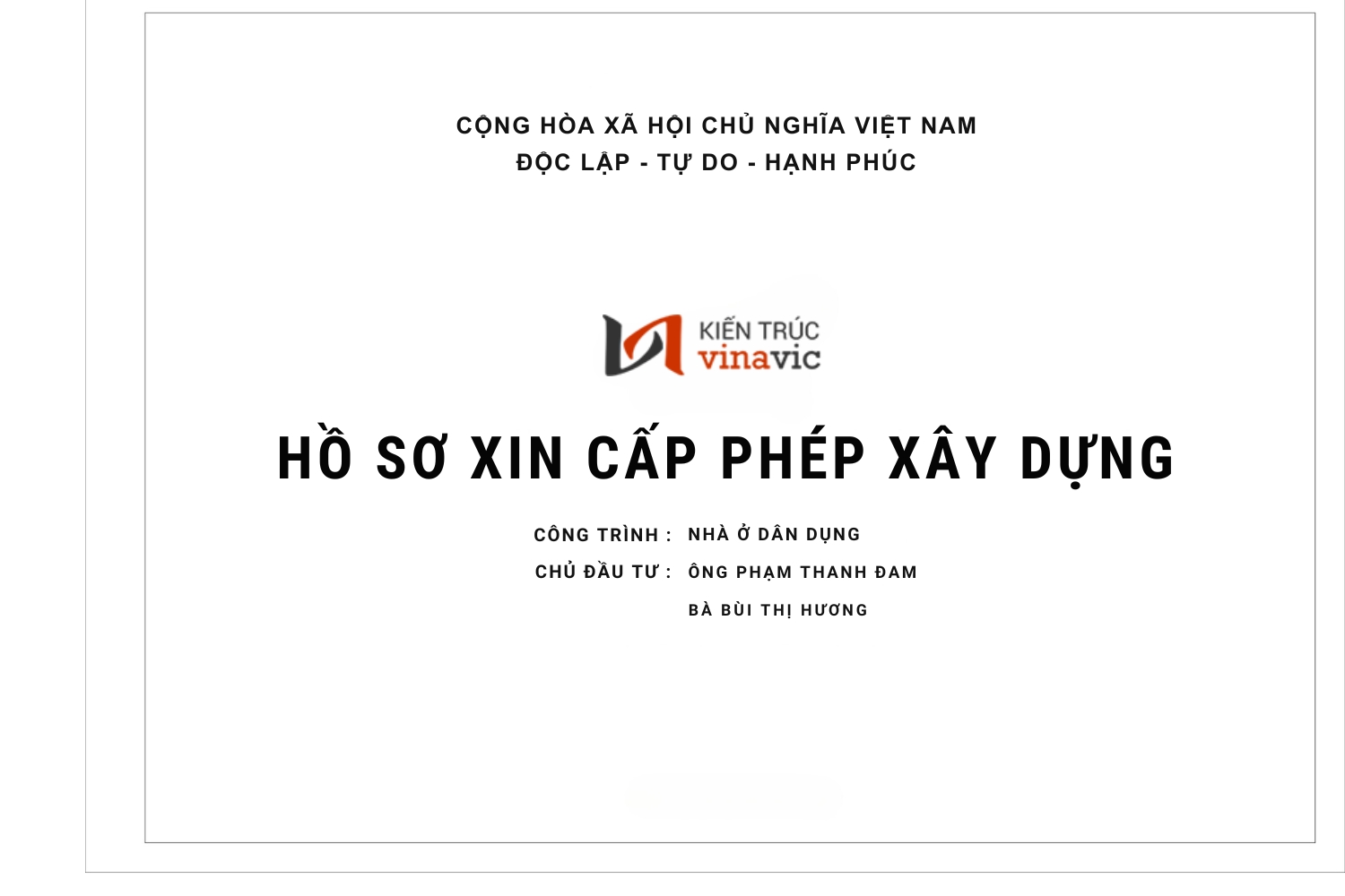 Hồ sơ nhà ở riêng lẻ