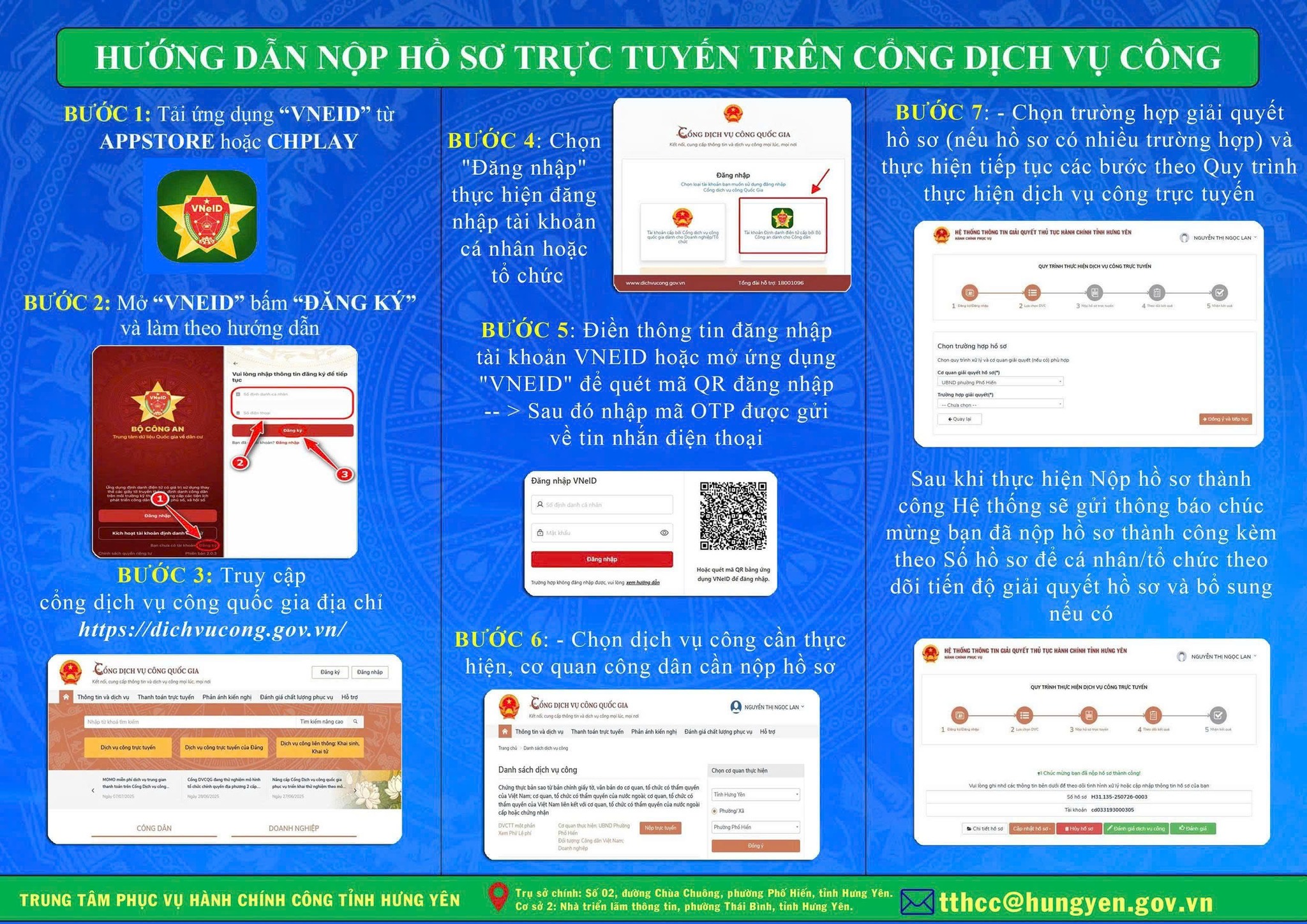 Nộp hồ sơ trên cổng dịch vụ công