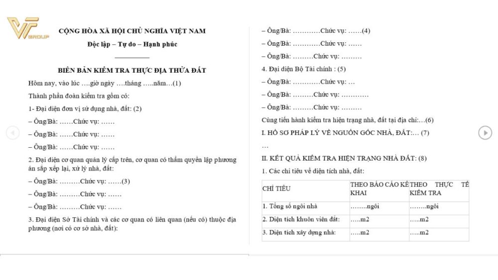 Kiểm tra hiện trạng nhà thanh lý