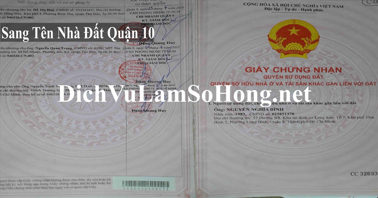 Thủ tục sang tên nhà đất