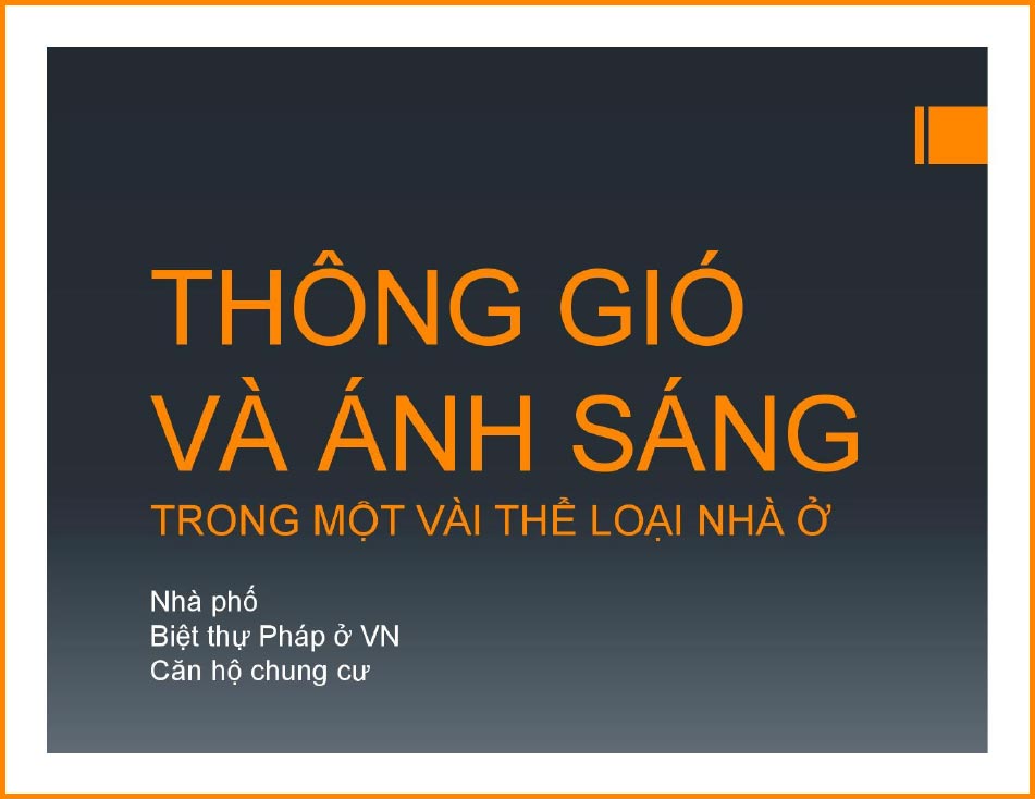 Ánh sáng và gió trong nhà