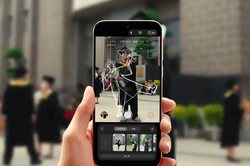 AI gợi ý tạo dáng trên HUAWEI Pura 90 Pro Max