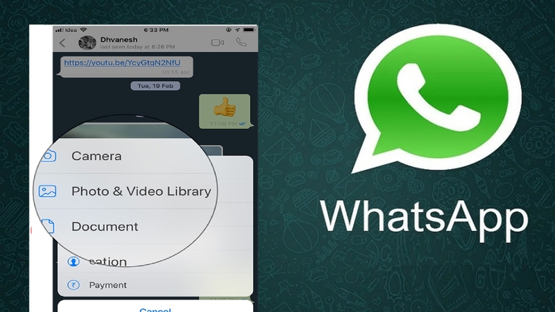 Thư viện ảnh và video trên WhatsApp