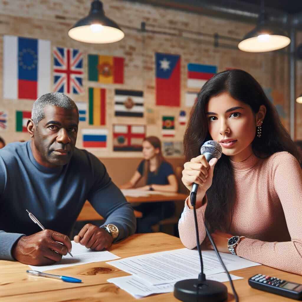 Thí sinh thi nói IELTS