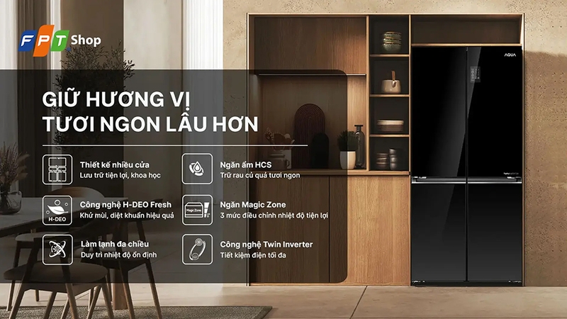 Tủ lạnh Aqua 4 cánh