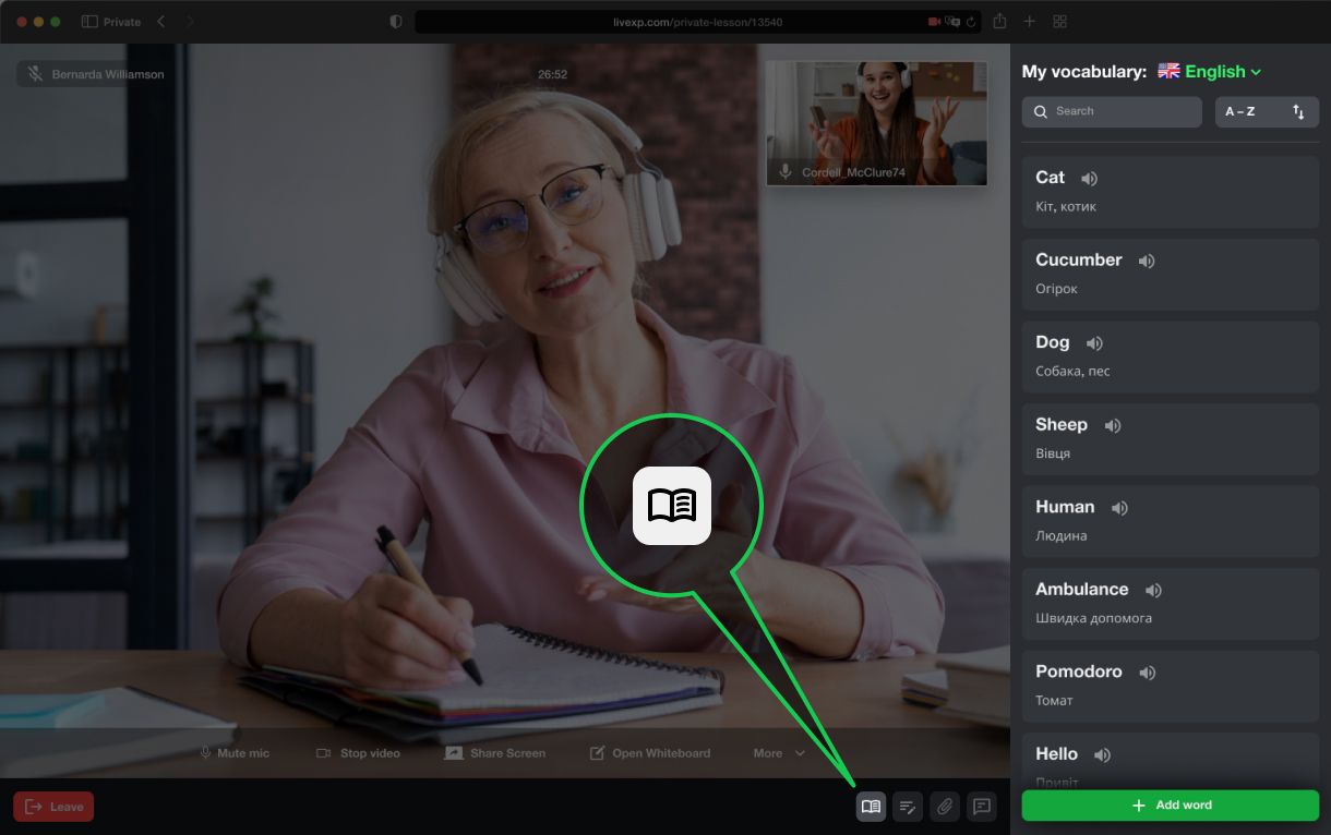 Bảng thiết lập từ vựng tùy chỉnh cho các thuật ngữ chuyên ngành