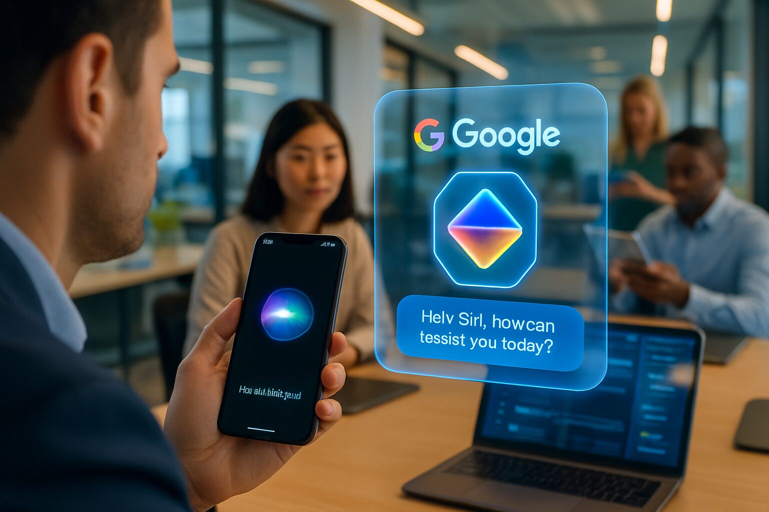 Sơ đồ tích hợp giữa Siri iOS 27 và Google Gemini