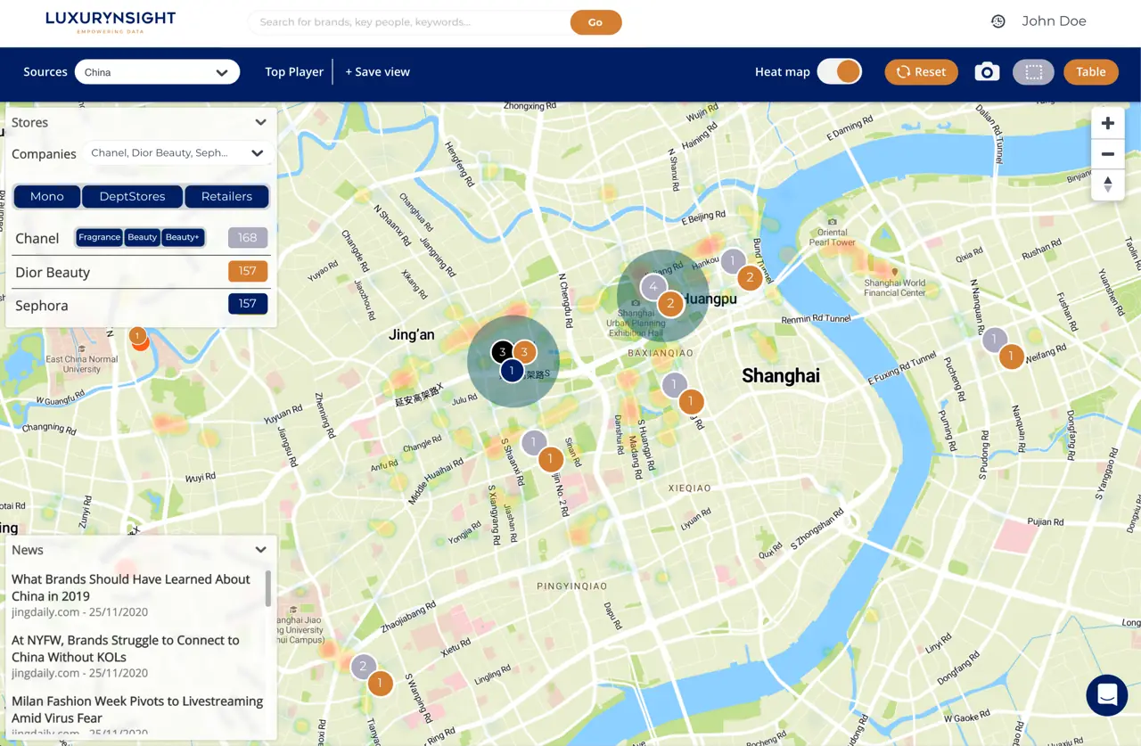 Phân tích dữ liệu bản đồ bán lẻ toàn cầu ly-retail