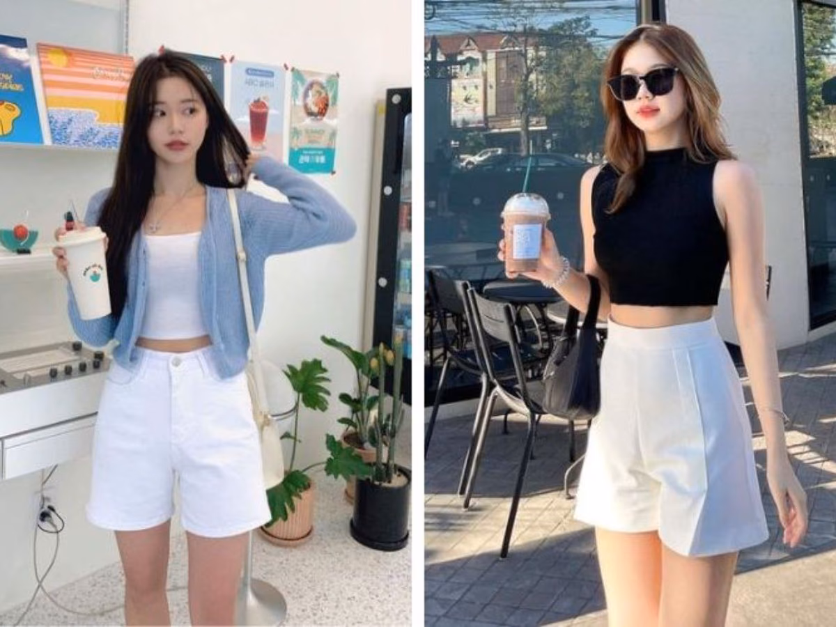 Set đồ quần short và áo croptop là lựa chọn lý tưởng cho những ngày hè