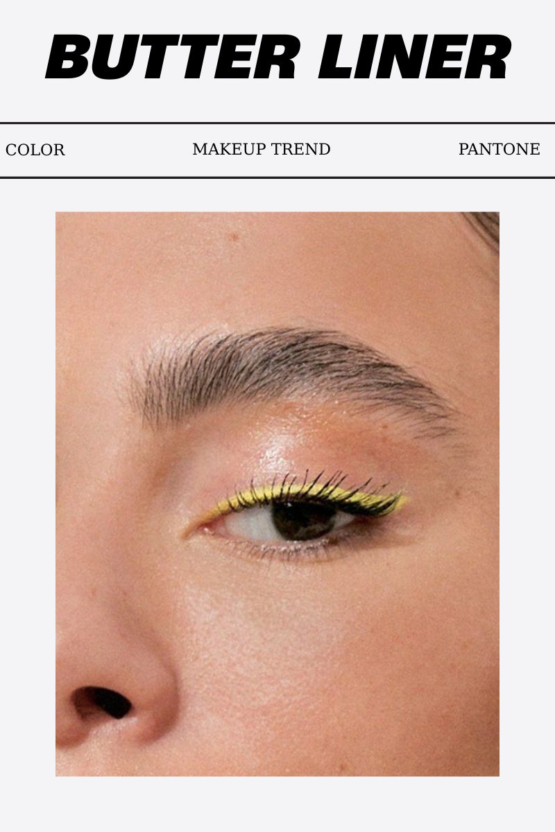 Eyeliner màu vàng bơ tạo điểm nhấn cho mắt