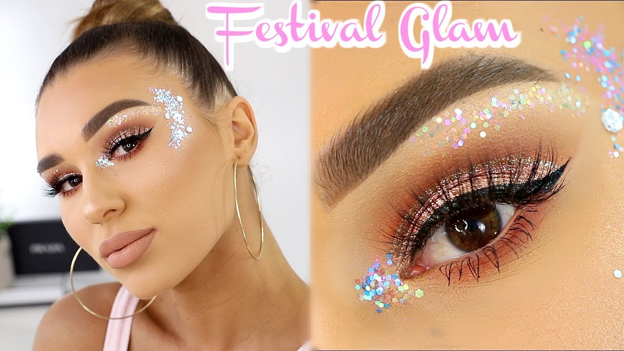 Điểm nhấn glitter trên mắt mùa hè