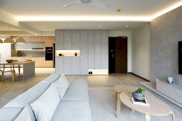 Phong cách tối giản chỉ sử dụng vài tông màu tự nhiên