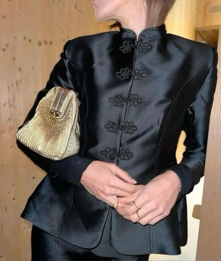 Mandarin jacket cổ tàu