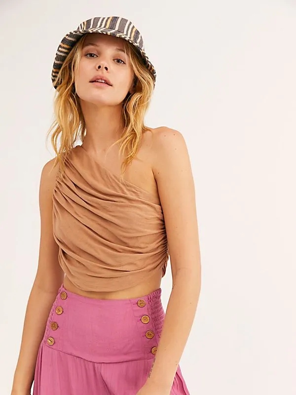 Thiết kế áo lệch vai phối bèo nhún Free People