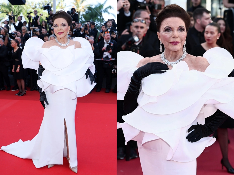 Joan Collins tái xuất trong thiết kế Stephane Rolland