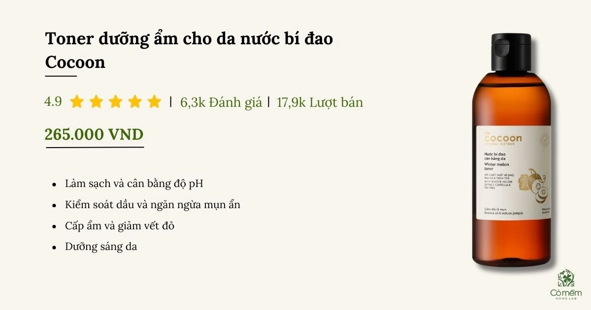 Toner dưỡng ẩm cân bằng da hiệu quả