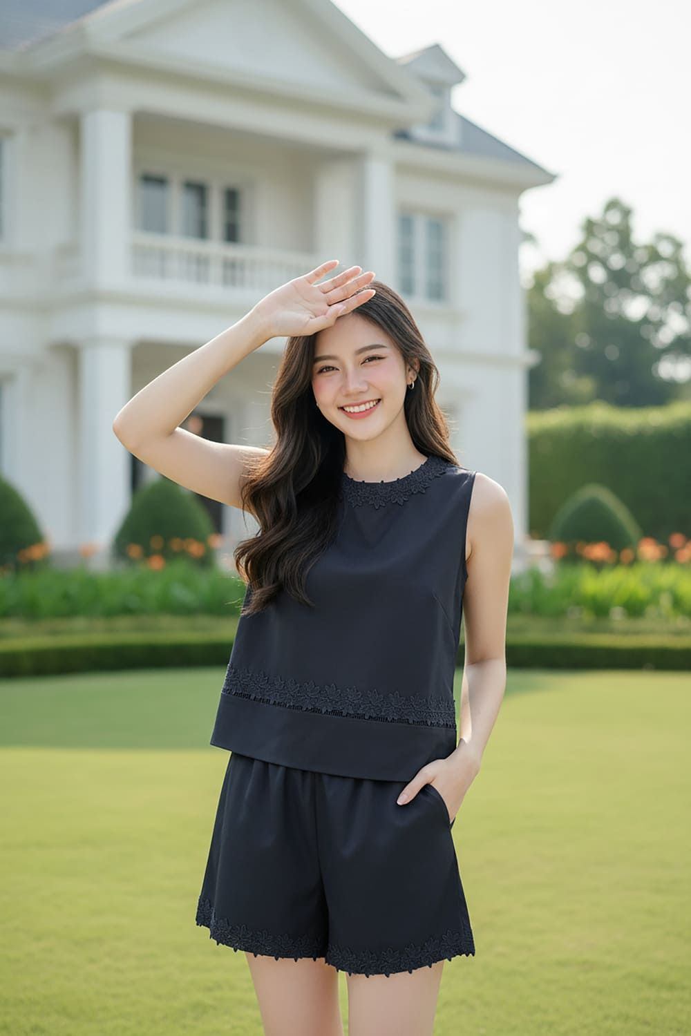 Áo sát nách cùng quần đùi basic