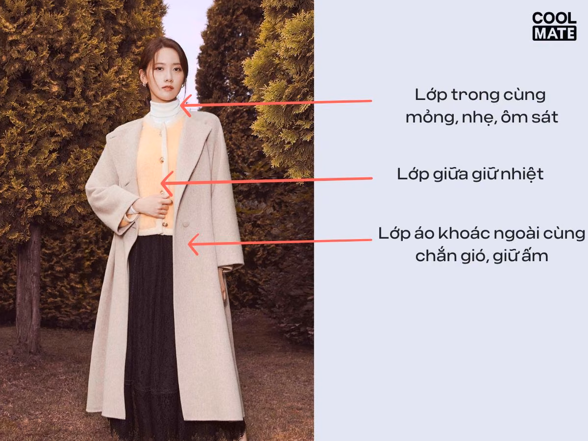 Quy tắc phối đồ layering 3 lớp phổ biến