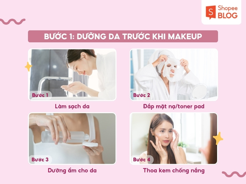 Chuẩn bị da trước khi makeup