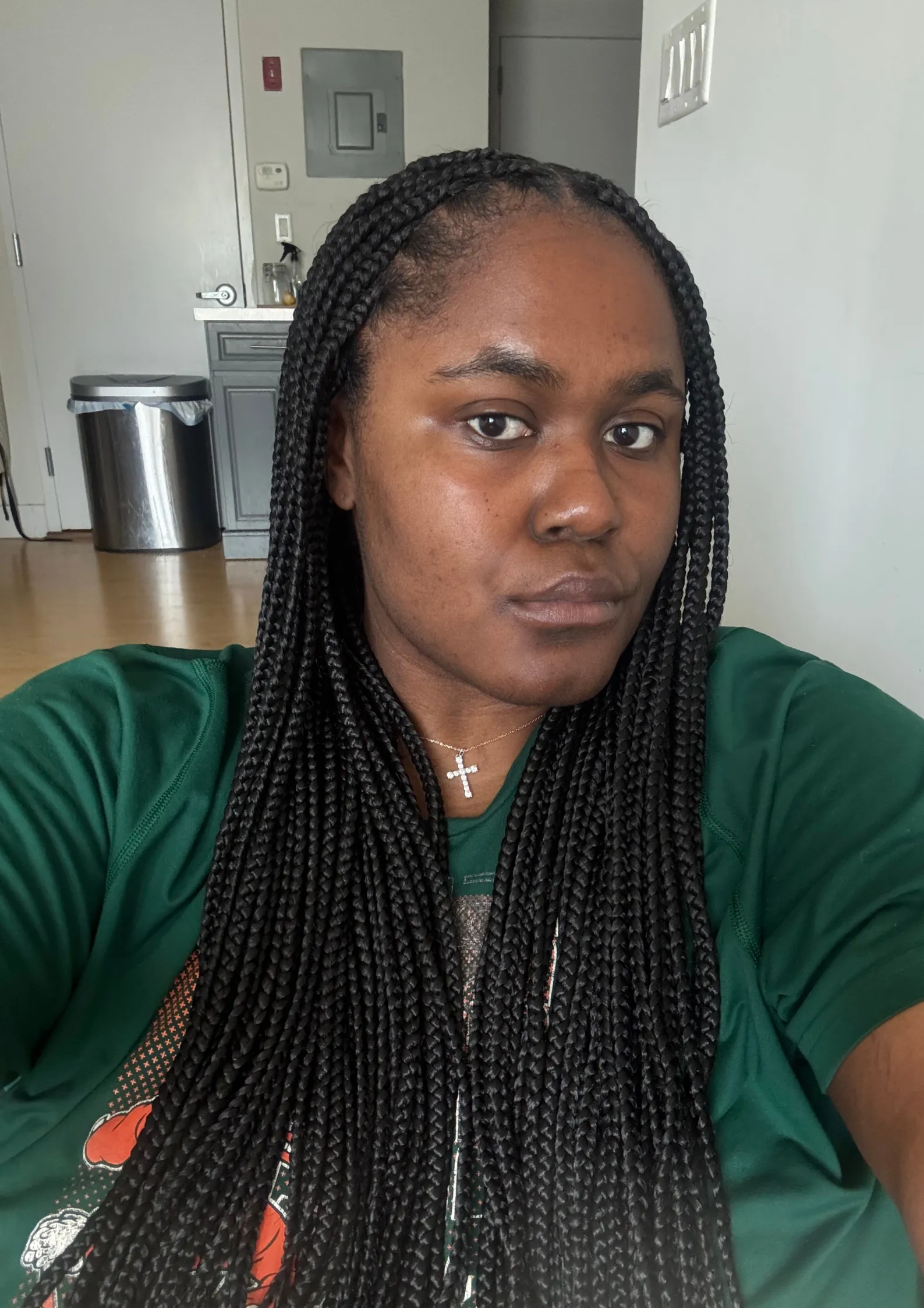 Image may contain Hair Person Cornrows Face and Head