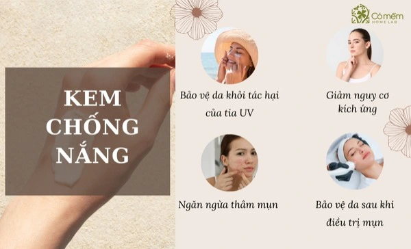 Kem chống nắng cho da mụn